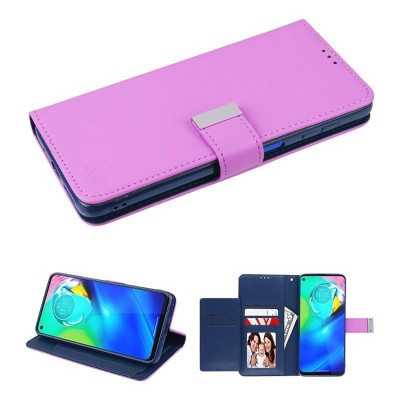 MyBat MyJacket Wallet Xtra Series Compatible With Motorola Moto G Power (2021) - Purple / Dark Blue
