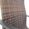 Courtyard Casual Santa Fe 5 pc Rectangle Fire Pit Set with Wicker Spring Chairs  Includes One Rectangle Fire Pit and Four Wicker Spring Chairs - 2 of 4