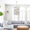 Modern Metal Chandelier 8 Light 2-tier Candle Ceiling Light E12 Dimmable Pendant Light Fixtures For Living Room Bedroom Kitchen - 2 of 4