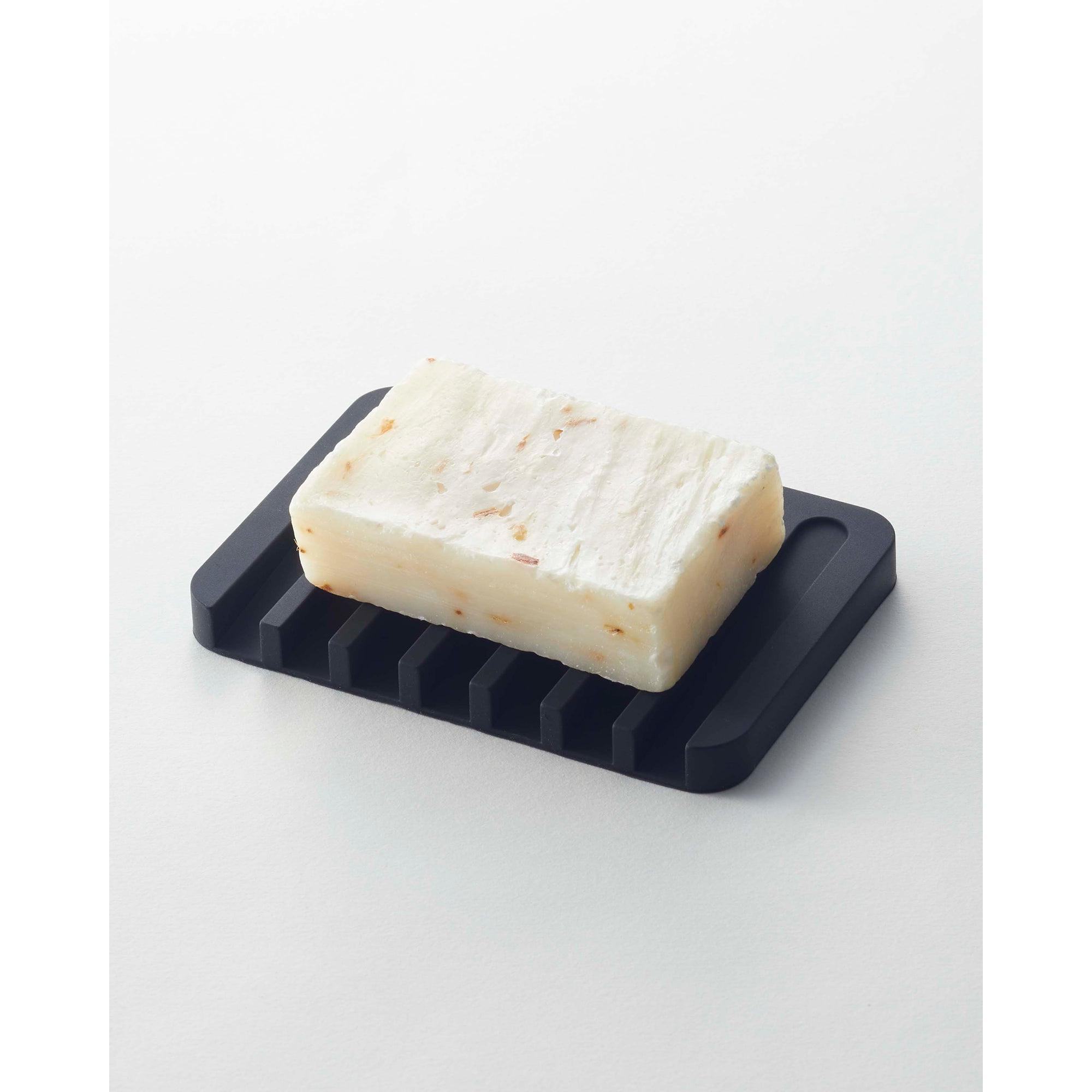 Yamazaki Home Self-Draining Soap Tray - Silicone Black