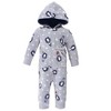 Hudson Baby Infant Boy Fleece Jumpsuits, Coveralls, and Playsuits 2pk, Blue Penguin - 2 of 3