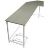 Vynxaria Gray White Finish Computer Desk Modern Dual Tone Workstation for Home Office Study Spaces - 2 of 4