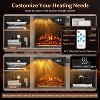 Tangkula 58" TV Stand w/ 18" Electric Fireplace Heater 750W/1500W & Remote for 65" TV - 4 of 4