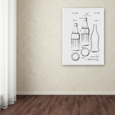 Claire Doherty Coca Cola Bottle Patent 1937 White Canvas Art