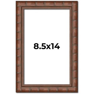 PosterPalooza | 8.5x14 Modern Bamboo Picture Frame, UV Acrylic, 5 Finishes - 1 of 4