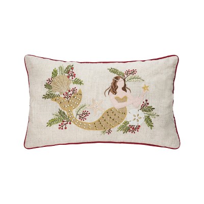 C&F Home Sandy Holiday Mermaid 14" x 22" Throw Pillow