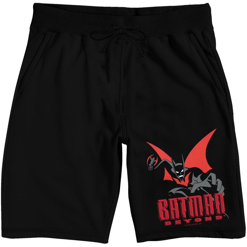 Batman Beyond Batman Logo Men's Black Sleep Pajama Shorts, 1 of 4