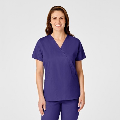Wink WonderWORK Women's Mock Wrap Scrub Top