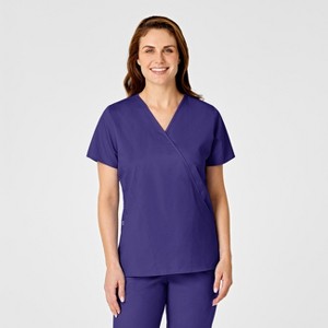 Wink WonderWORK Women's Mock Wrap Scrub Top - 1 of 4