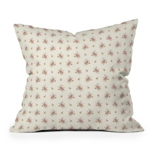 Deny Designs Evanjelina and Co Vintage French Flower Cream Square Indoor Throw Pillow - 1 of 4