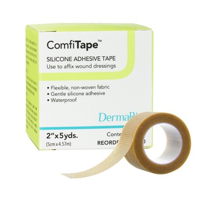 ComfiTape Beige Nonwoven / Silicone Waterproof Medical Tape 2" x 5 yard 1 Roll, 1 /Roll 69250