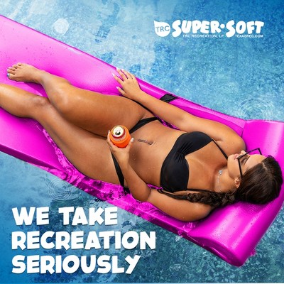 Flamingo Pink Foam Lounger with Roll Pillow