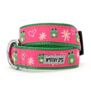 The Worthy Dog Ribbit Dog Collar - 1 of 3