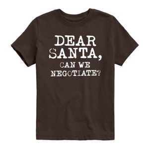 Boys' - Instant Message - Dear Santa Can We Negotiate Short Sleeve Graphic T-Shirt - 1 of 4