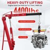 2-Ton Folding Engine Hoist 4400 Lb Capacity Hydraulic Shop Crane W/ Telescoping Boom 6 Wheels for Automotive Repair - 2 of 4