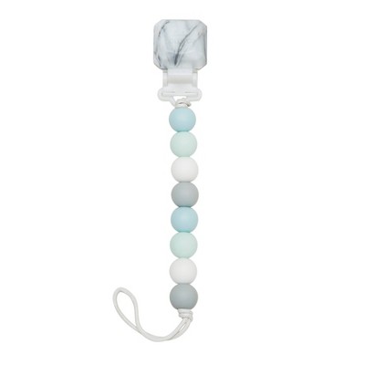 Loulou Lollipop Gem Silicone Pacifier Clip - Blue Mint