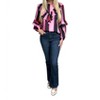 Women's STRIPE RUFFLE BLOUSE - TCEC - 4 of 4