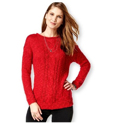American Living Womens Marled Metallic Pullover Sweater