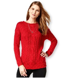 American Living Womens Marled Metallic Pullover Sweater - 1 of 1