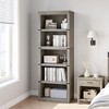 5 Tier Bookcase, Farmhouse Book Shelf with Storage, 67.4 Inch Tall Open Display Bookshelves, Wooden 5 Shelf Bookcase for Living Room, Bedroom - 3 of 4