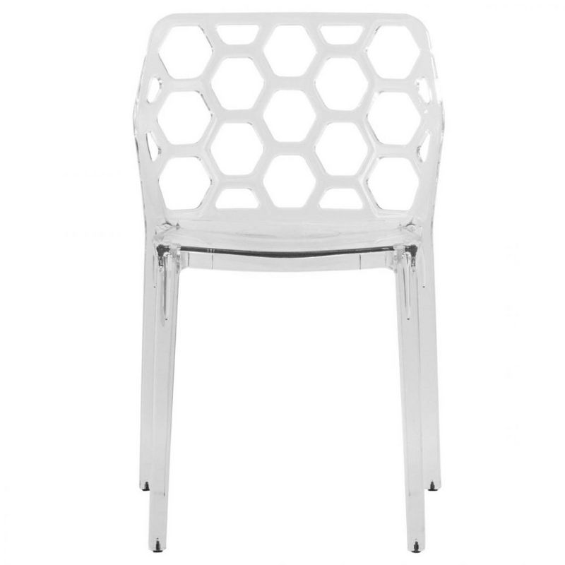 LeisureMod Dynamic Modern Dining Side Chair with Honeycomb Design, 2 of 7
