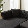 135.5" U-Shaped Chenille Sectional Sofa, Two Chaise Lounges, 2 Pillows - 4 of 4