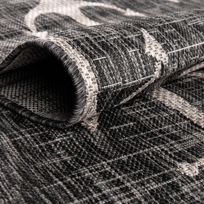 Charcoal 6' x 9' Easy-Care Outdoor Rectangular Rug