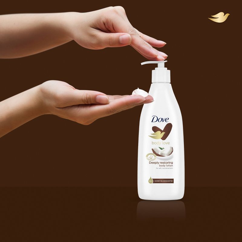Dove Body Love 24-Hour Smoothing with Coconut Butter Body Lotion Cocoa Butter &#38; Coconut - 13.5 fl oz, 6 of 8