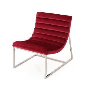 Raoul Parisian Modern Sofa Chair Ruby Red - Christopher Knight Home