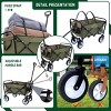 YONWAY Foldable Wagon Cart with Strapping System, Beach Wagon, Utility Cart,for Camping Shopping Sports Gardening Fishing Supports 225 Lbs - 2 of 4