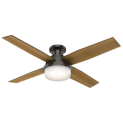 52" Dempsey Low Profile Ceiling Fan with Remote (Includes LED Light Bulb) - Hunter Fan