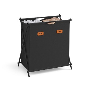 SONGMICS Laundry Hamper, Laundry Basket, Laundry Sorter Collapsible X-Frame, Clothes Organizer with Customizable Labels - 1 of 4