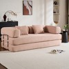 Whisen Convertible Sleeper Sofa Bed, Corduroy Folding Couch, Floor Sofa Lounge Couch with Pillow, Fixed-Shape Frame - 2 of 4