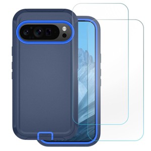 Entronix Bundle Compatible with Pixel 10 Pro XL - Heavy Duty Case & 2 Clear Screen Protectors - 1 of 4