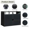 Outdoor Garbage Bin Shed, with Lockable 2 Doors Metal Bin Shed Stores, for Garden Yard Lawn Garbage Storage - 3 of 4