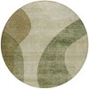 Beige And Chocolate Abstract Washable Indoor Outdoor Area Rug - 4 of 4