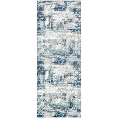Lavadora Traditional Machine Washable Watercolor Rug Blue/Beige - Artistic Weavers