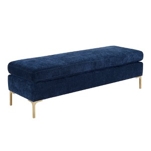 TOV Furniture Delilah Velvet Upholstered Rectangular Bench - 1 of 4
