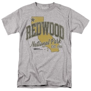 Redwood National Park State Line Adult T-Shirt Athletic Heather - 1 of 4