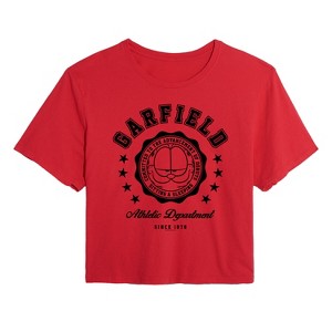 Women's - Garfield - Varsity Seal Cropped Graphic T-Shirt - 1 of 4
