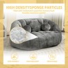 63.78" Chenille High Back Lazy Sofa Bean Bag Lounger with Foam Filling, Durable Soft Cushion, Indoor & Outdoor Accent Floor Chair - 4 of 4