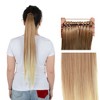 Alilang 24 Inch Long Straight Ponytail Extension Elastic Ring Long Straight Hair For Daily and Special Occasions - 3 of 4