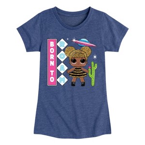 Girls' - LOL Surprise! - Queen Bee is Born to Roam Fitted Short Sleeve Graphic T-Shirt - 1 of 4