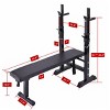 Infurnic Weight Benches Adjustable Weight Bench For Full Body Strength Training, Ideal For Home Gym Workout, Black, 46.6*22*41.7 - 3 of 4