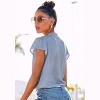 Women's Striped Short Sleeve Blouse Shirt - LASCANA - 2 of 4