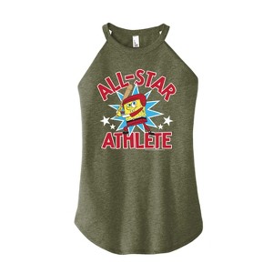 Women's - SpongeBob SquarePants - American All Star Graphic High Neck Tank - 1 of 3
