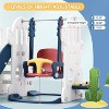 7 in 1 Toddler Slide and Swing Set for Age 1-3, Kids Slide Climber with Adjustable Swing and Basketball Hoop, Soccer Golf and Ring Toss Game - 4 of 4
