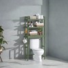 Maximize Bathroom Space: Versatile 3-Tier Over-The-Toilet Organizer with Adjustable Shelves and Bamboo Finish - 4 of 4