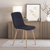 Akoasm Morden Fabric Dinning Chairs With Studry Legs-Black - 2 of 4