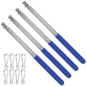 Unique Bargains Stainless Steel Extendable Portable Guide Handheld Flag Pole 4 Pcs - 1 of 4